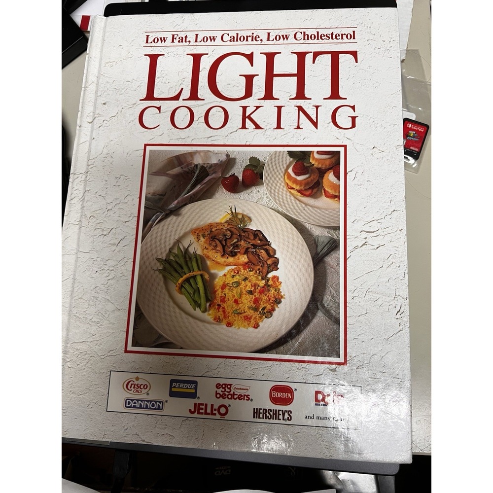 Light Cooking Cookbook Low Fat Low Calorie Low Cholesterol Hardcover Book
